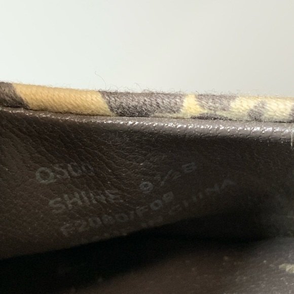 Coach Shine Sequin Flats 9.5B Gray Animal Print Cap-toe - Picture 6 of 10